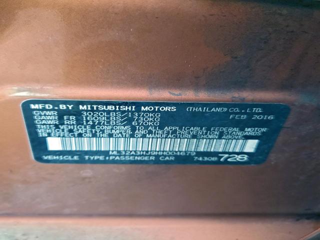 Mitsubishi Mirage Es Image 11