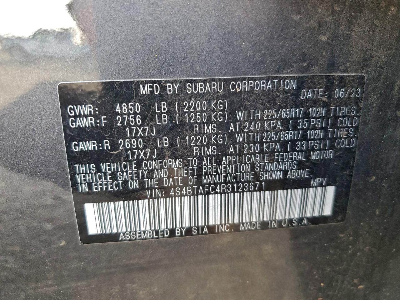 Subaru Outback Premium Image 10